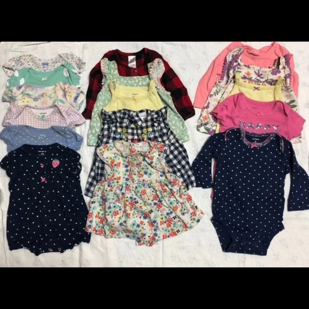 Baby girl clothes and pants bundle